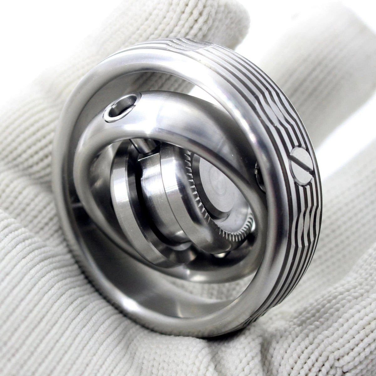Metal Gyroscope Toy Stainless Steel Hand Fidget Stress Relief Focus EDC Toy Gyro 07FC0E-D4 - KOEEK