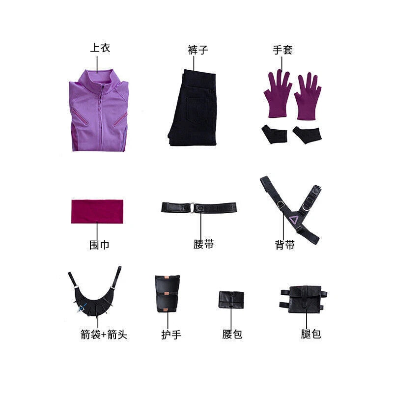 Hawkeye Women Kate Bishop Costume Uniform Sets Party Cosplay Show Disney MARVEL 07FC0E-D4 - KOEEK