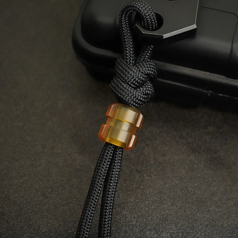 EDC Lightweight Ultem PEI Parachute Cord Knife Bead Pendant Lanyard DIY Tool- 07FC0E-D4 - KOEEK