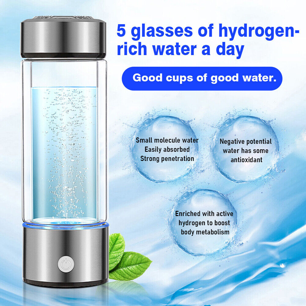 ny 1,5L Hydrogen Vandflaske Hydrogen Rich Bærbar Rich Hydrogen Water Generator