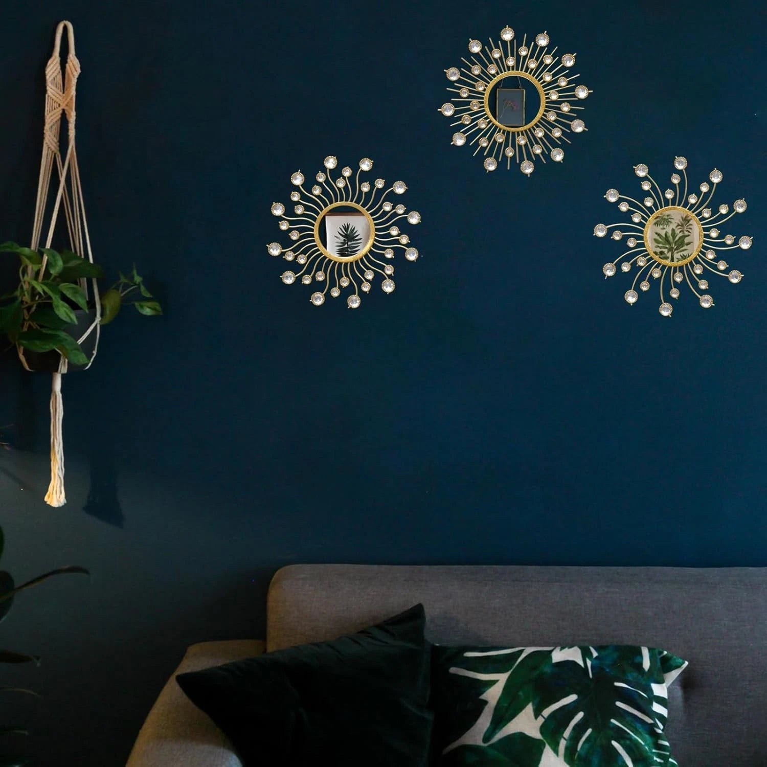 Mirror Wall Decor Wall Mirrors Decorative Sunburst Boho Mirror Gold Mirror Wall 07FC0E-D4 - KOEEK