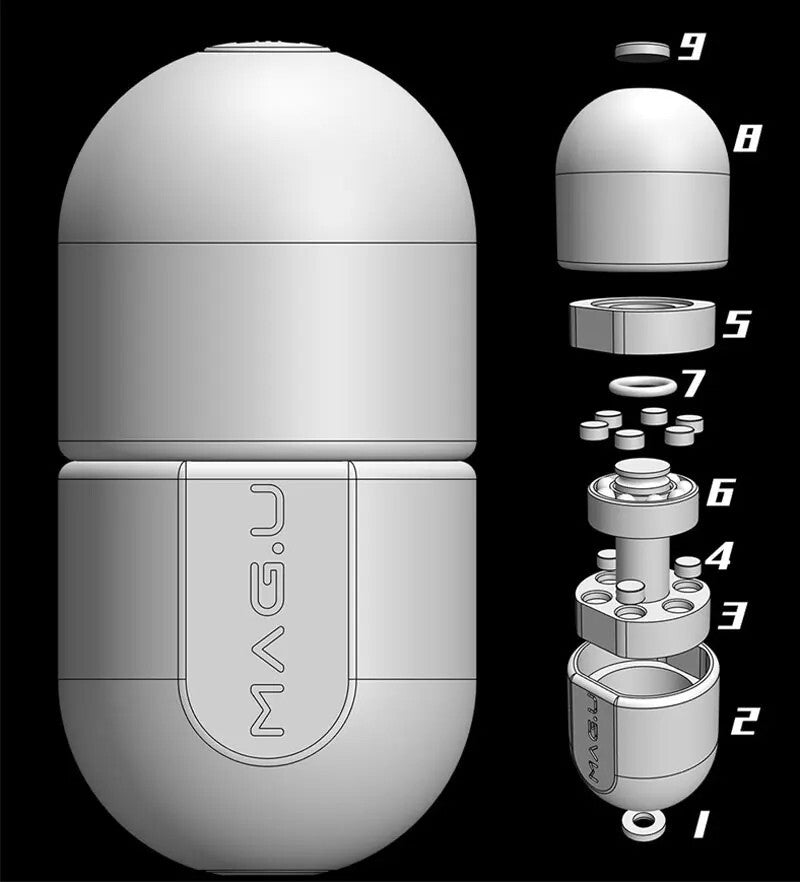Fidget Spinner Gao Studio PC Capsules Magnetic Levitation Stress Relief EDC 07FC0E-D4 - KOEEK