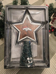 Denver Broncos NFL Mosaic Stain Glass Lighted Christmas Tree Star Topper 07FC0E-D4 - KOEEK