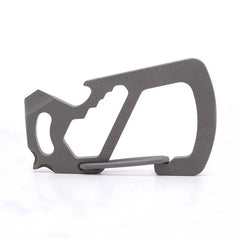 Titanium Alloy Keychain Carabiner Opener Wrench Outdoor Camping Multi EDC Tools 07FC0E-D4 - KOEEK