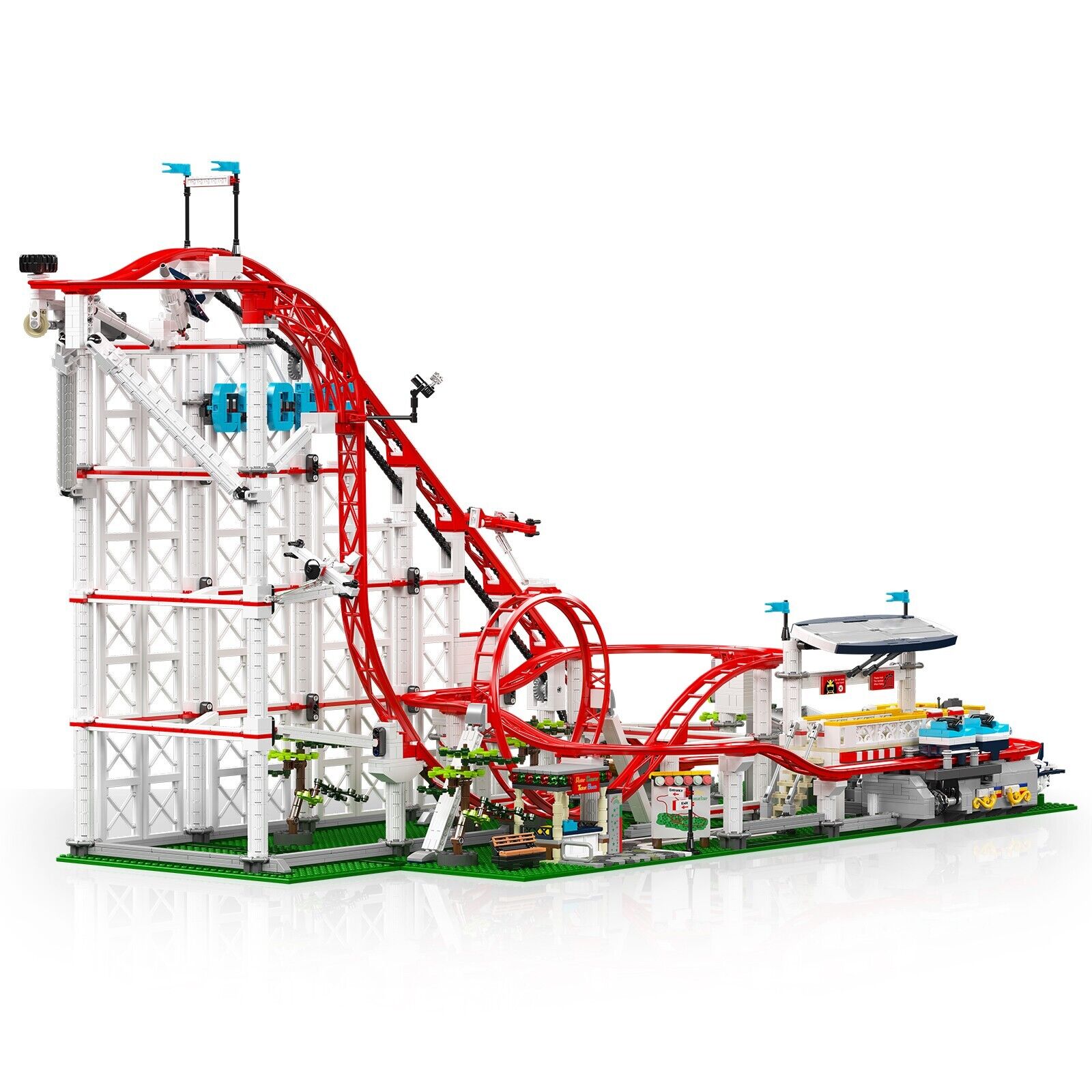 new Mould King 11014 Amusement Park Loop Roller Coaster Building Block Kid Toy MOC MOULD KING - KOEEK