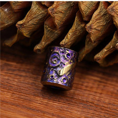 Titanium Knife Lanyard Bead Paracord Necklace Pendant Bracelet Bead EDC Handmade 07FC0E-D4 - KOEEK