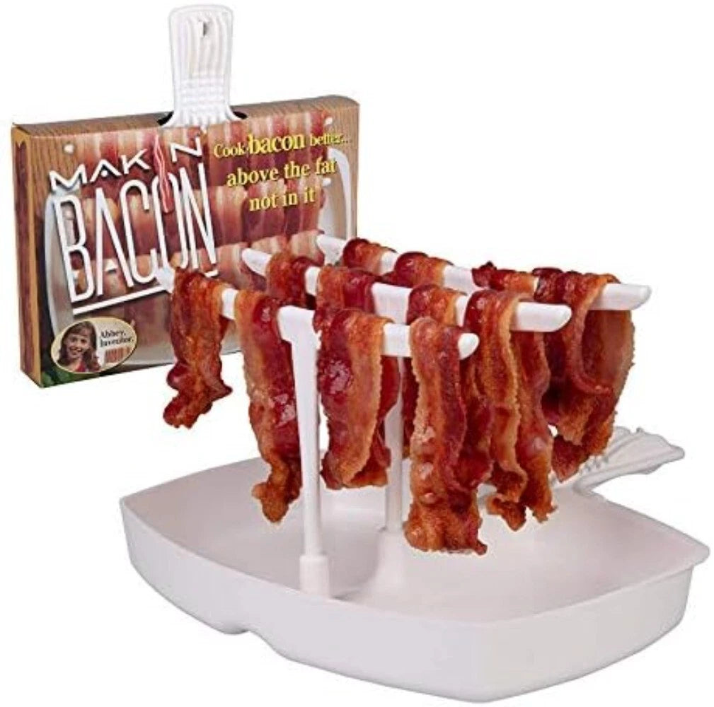 The  Makin Bacon Dish - Makes Crispy Bacon in Minutes - Simple, Quick, 07FC0E-D4 - KOEEK