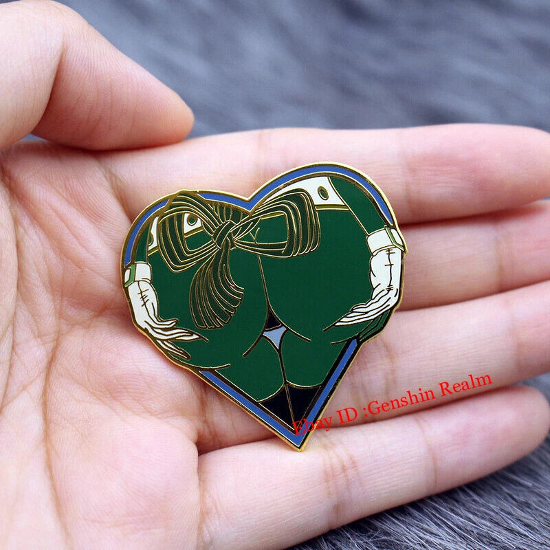Anime My Hero Academia Asui Tsuyu Froppy Buttock Metal Pin Badge Collectible 07FC0E-D4 - KOEEK