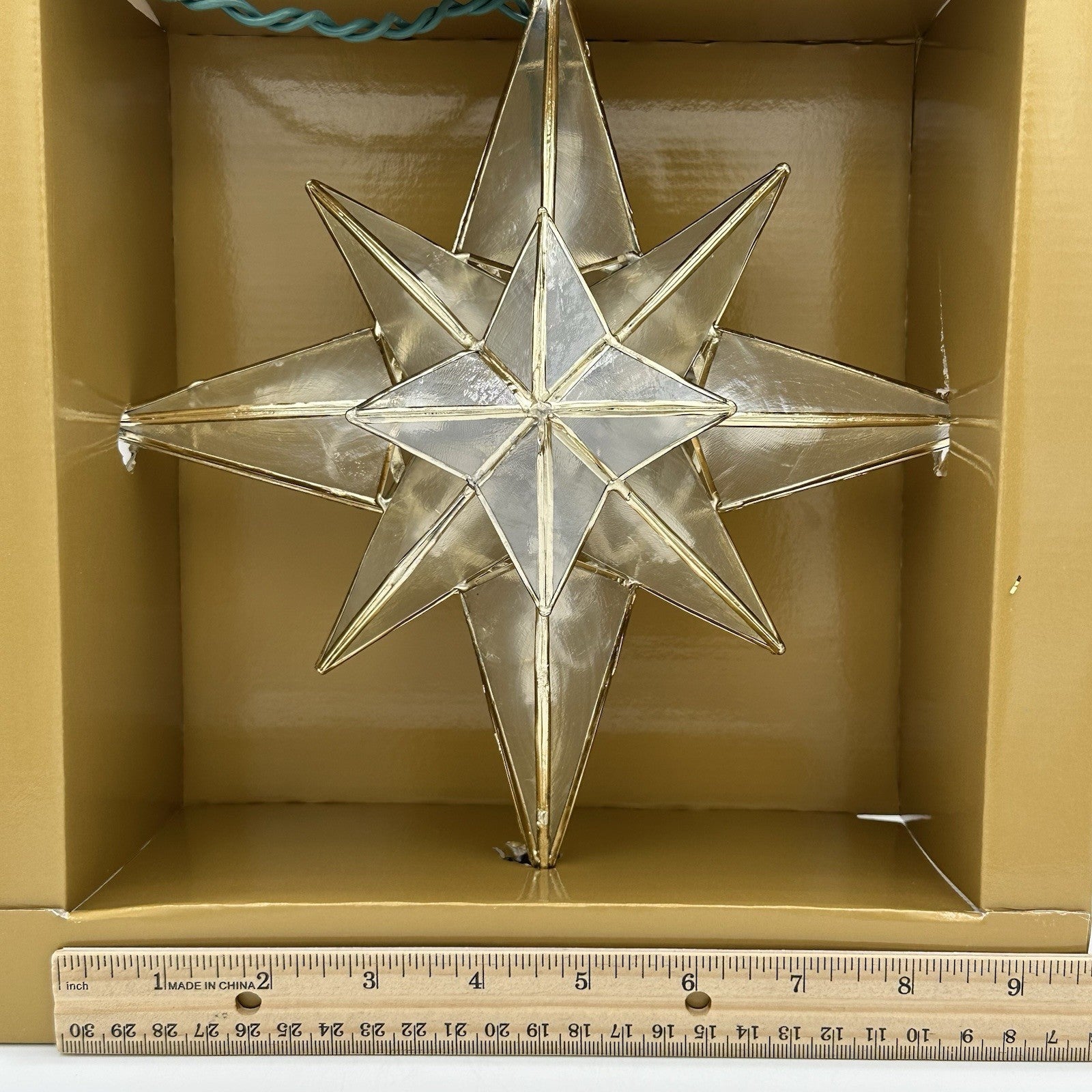 GE 16 LED Lights Star Tree Topper Capiz Style Bethlehem Star Christmas GE - KOEEK