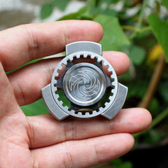 Finger Spinner Fidget Spinner Haptic Toy Stainless Steel Cnc Gear Wheel EDC Toys 07FC0E-D4 - KOEEK