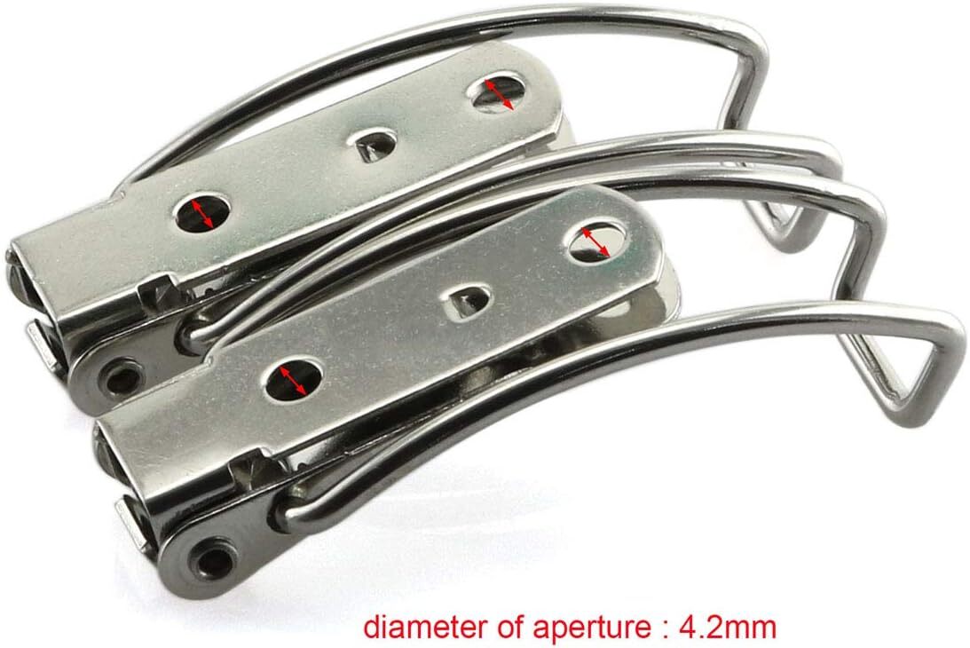 new HJ Garden 4pcs 85mm/3.35 inch Spring Loaded Toggle Latch L115B-85mm, Silver HJ GARDEN - KOEEK