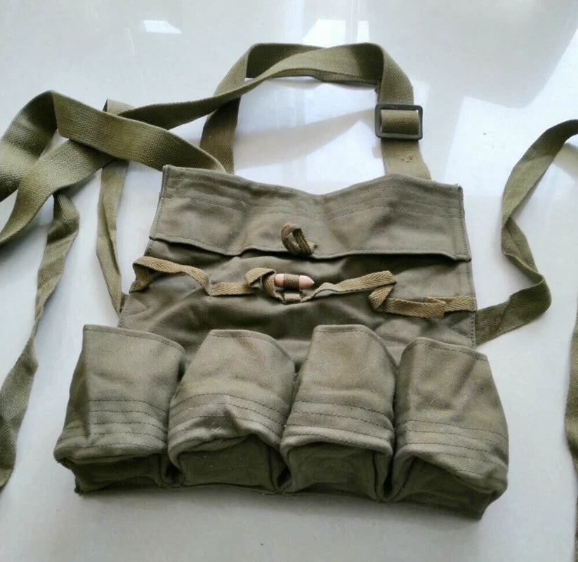 Surplus Chinese Army Type 67 Grenade Pouch Pack Strap Canvas Pack 1966 USA 07FC0E-D4 - KOEEK