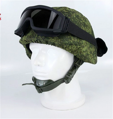 US! Replica Russian Army 6b26 Tactical Steel Helmet + Helmet Cover + Goggle Set 07FC0E-D4 - KOEEK