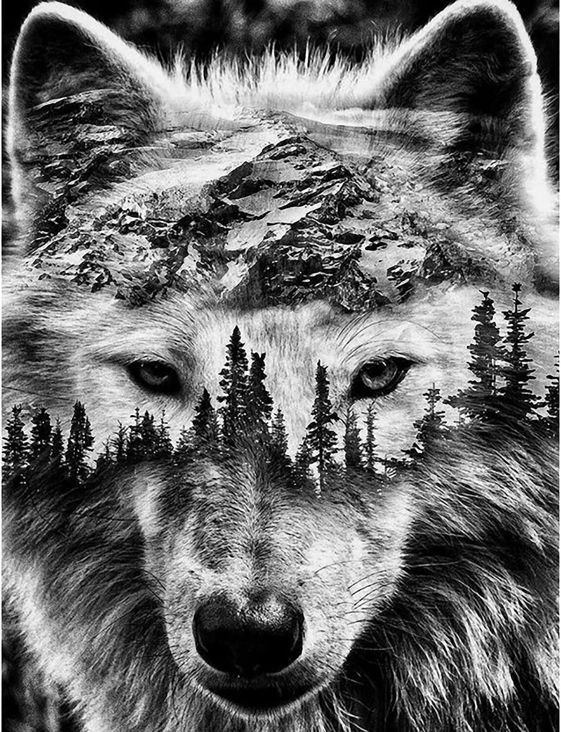 new Eiazuiks Diamond Painting Kits for Adults, Wolf 5D DIY 12x16 inches, B7457 EIAZUIKS - KOEEK