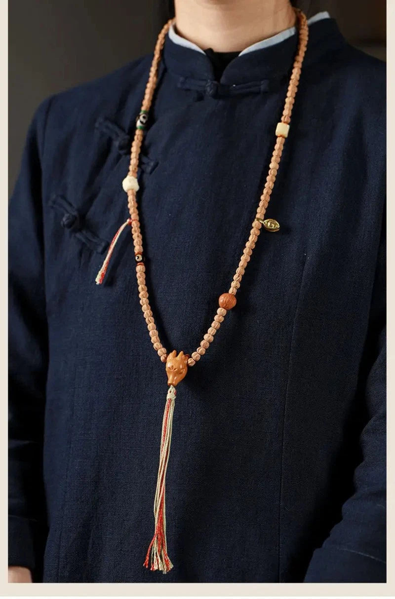 Tibetan Baixiangzi 108 Buddha Bead Handstring Bracelet Necklace Amulet Bangle 07FC0E-D4 - KOEEK