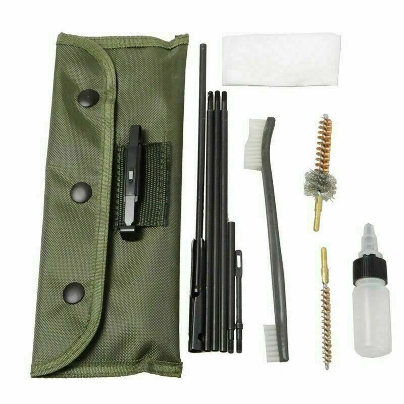 10 Piece .22 22LR .223 556 Rifle Gun Cleaning Kit Nylon Brush Cleaner with Pouch