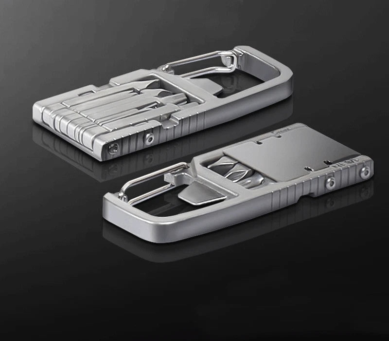 Outdoor Stainless Steel Multi Tools Card Bottle Opener Keychain EDC LittleHelper 07FC0E-D4 - KOEEK