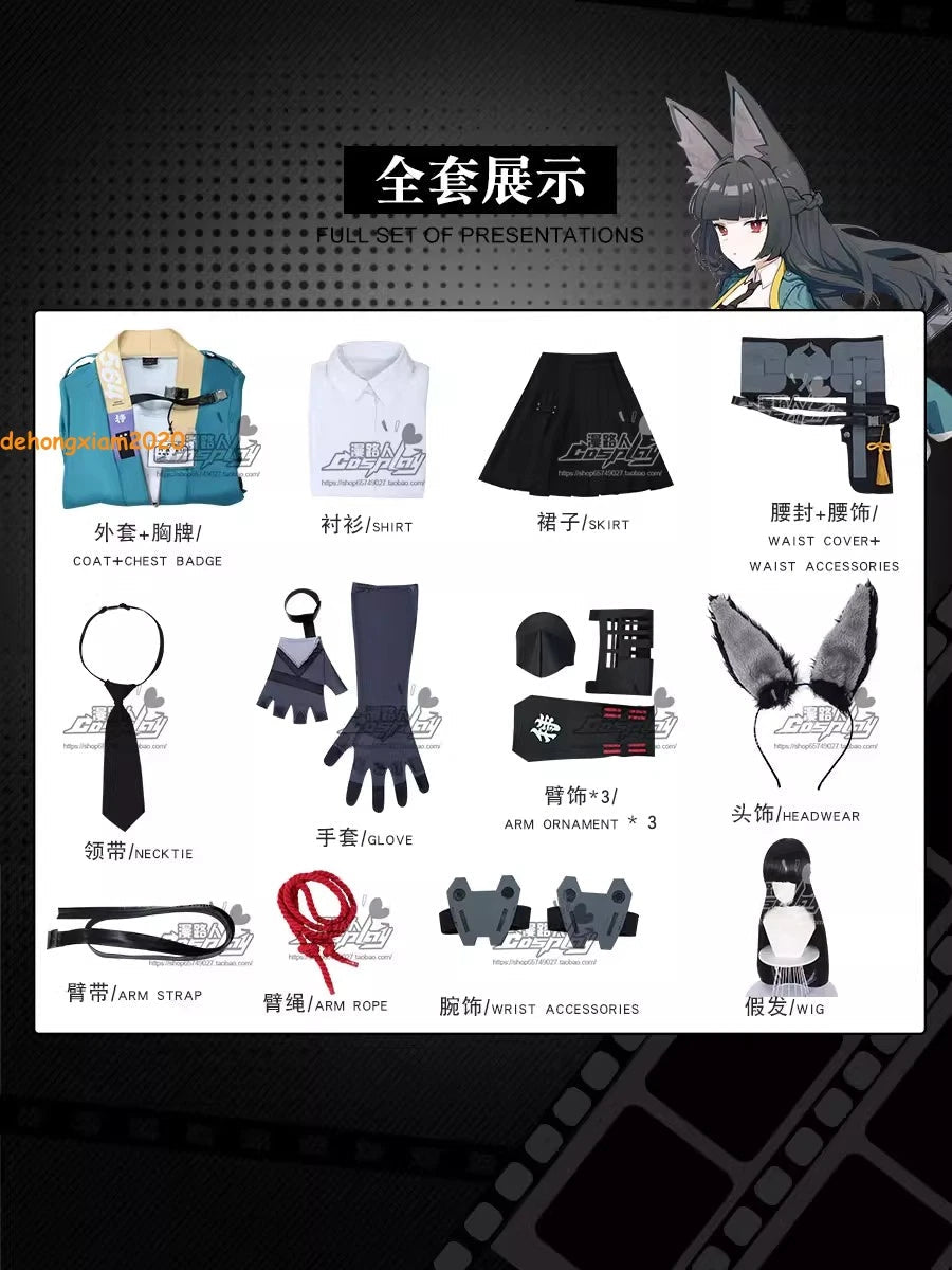 Zenless Zone Zero Hoshimi Miyabi Uniform Fullset Cosplay Costume Party Outfit 07FC0E-D4 - KOEEK