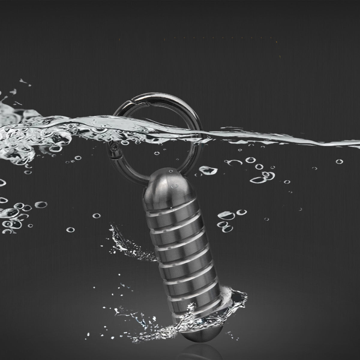 EDC Mini Pure Titanium Waterproof Case Pendant Pill Holder w/ Openable Keyring 07FC0E-D4 - KOEEK