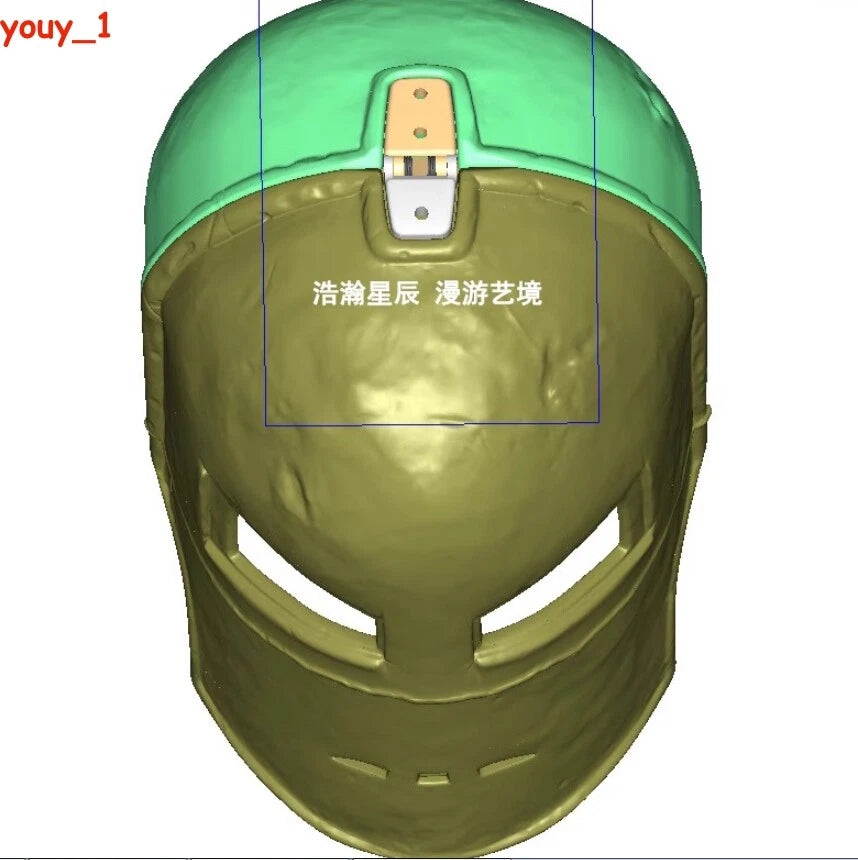 First Generation 1:1 Iron Man MK1 Full Metal Helmet Wearable Ornaments W/Base 07FC0E-D4 - KOEEK