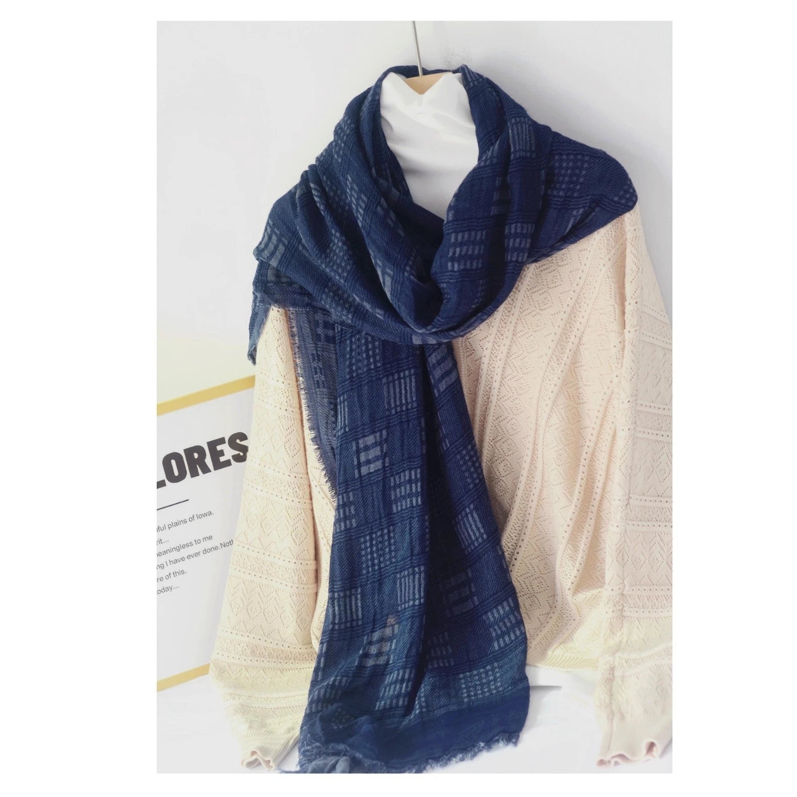 Mens Cotton made Soft Winter Warm Scarf Shawl Large Bandana Neckerchief Wrap 07FC0E-D4 - KOEEK