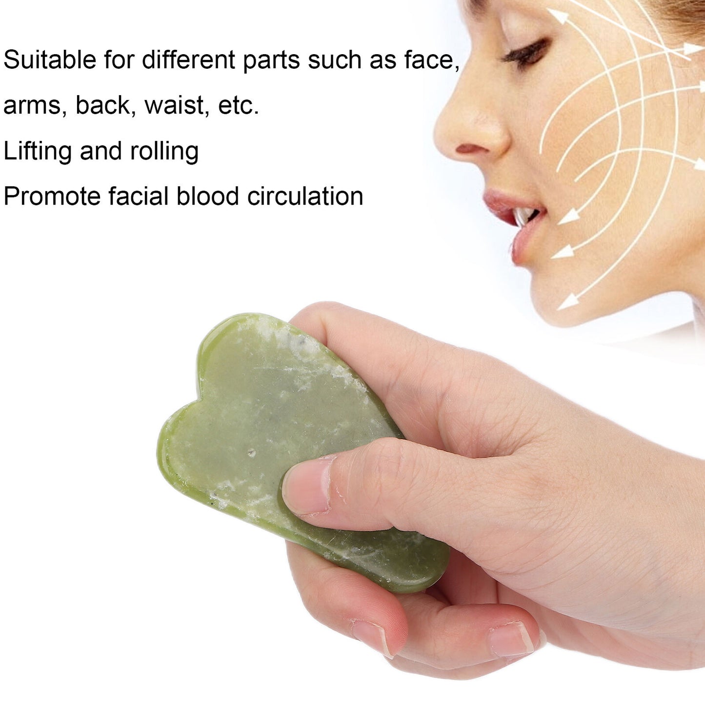 new Jade Roller Face Lifting Slimming Wrinkle Removal Double End Face Massage HGF koeek - KOEEK