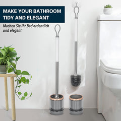 new Toilet Bowl Brush and Holder 2 Pack Long Handle for White 07FC0E-D4 - KOEEK