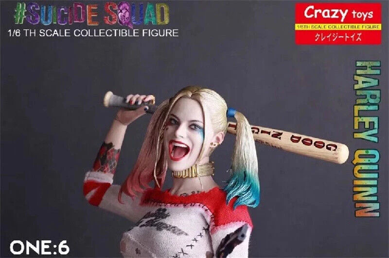 US NOW ! 1/6 Suicide Squad Harley Quinn Figure Scale Real Clothes PVC Statues 07FC0E-D4 - KOEEK