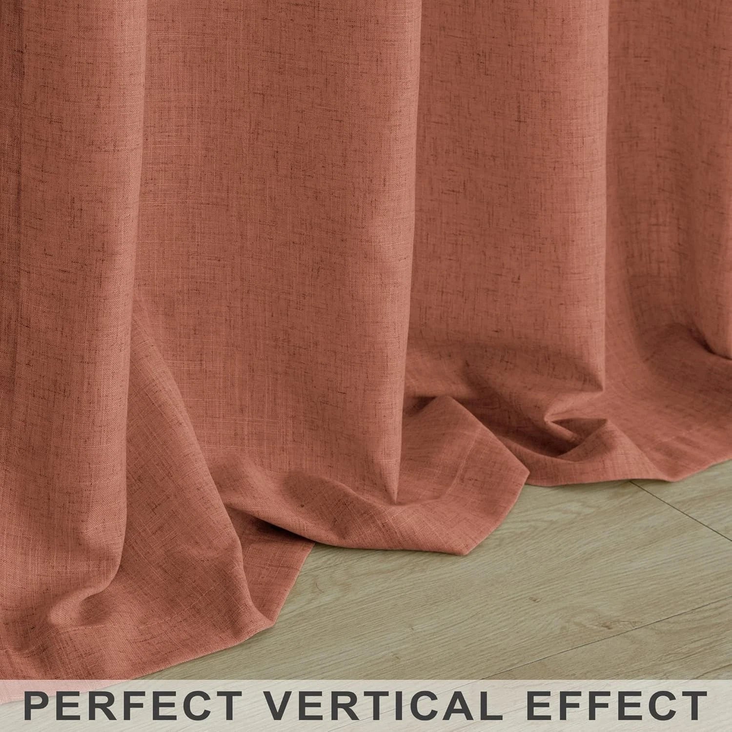 Terracotta curtains, 84 inches long, 2 panels, dimensions: 52 x 84 inches 07FC0E-D4 - KOEEK
