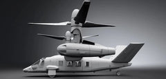 1/72 U.S. Bell V280 Helicopter Fishhawk Aircraft Unpainted Model 3D Printed 07FC0E-D4 - KOEEK