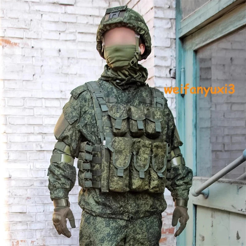 Replica Russian 6B46 EMR Armor Tactical Vest Molle Plate W/ AK Pouches Set Suit 07FC0E-D4 - KOEEK