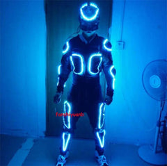 7 Colors LED Robot Suit Light Rechargeable Mask Clothing Remote Control Costume 07FC0E-D4 - KOEEK