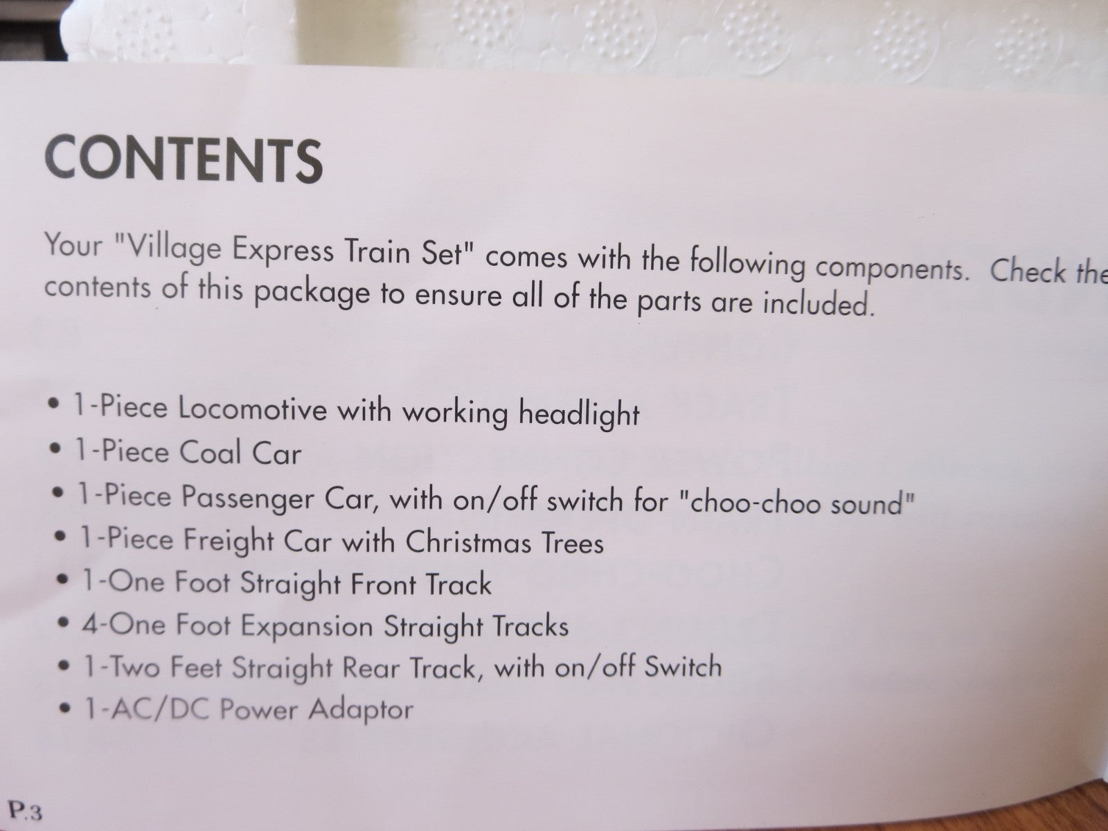 1998 LEMAX Village Train Straight Tracks Set Lights, Sounds, Forward/Back Motion LEMAX - KOEEK