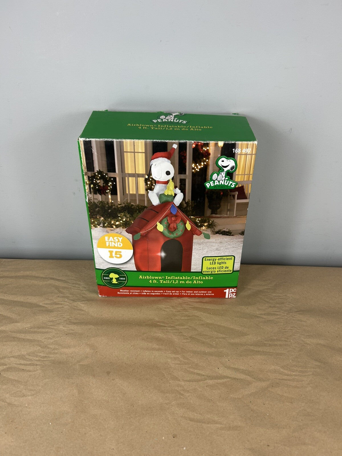 Authentic GEMMY Snoopy On Dog House Lighted Christmas Inflatable Un In Box GEMMY - KOEEK
