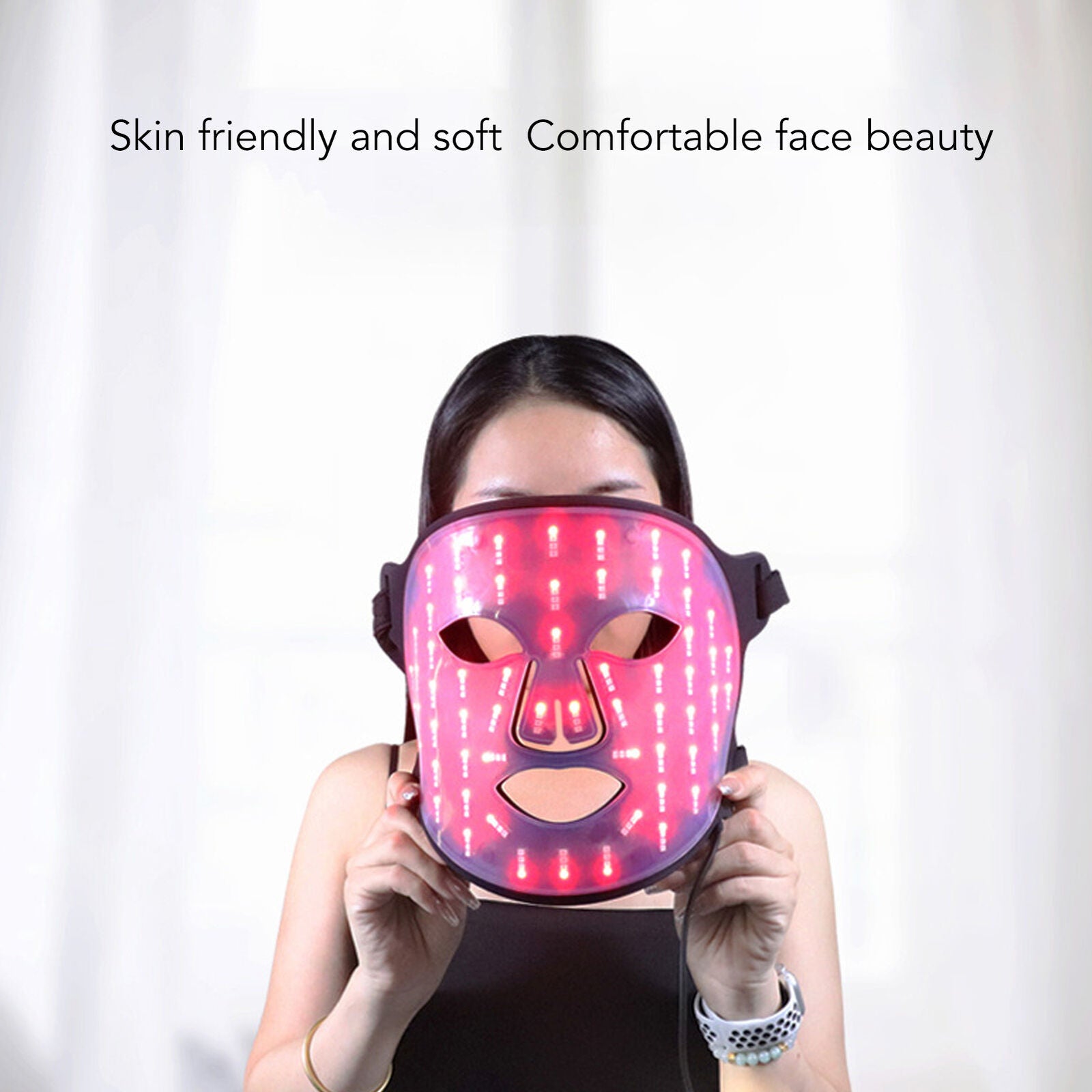 new LED Light Face Device With Neck Scarf Silicone Lightweight 4 Colors LED Ligh HGF koeek - KOEEK