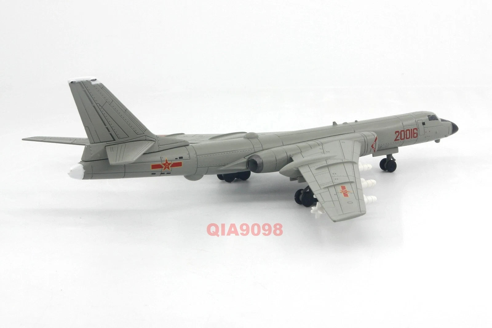 1/144 Scale Chinese Air Force H-6K Bomber Aircraft Diecast Metal Gray Model 07FC0E-D4 - KOEEK