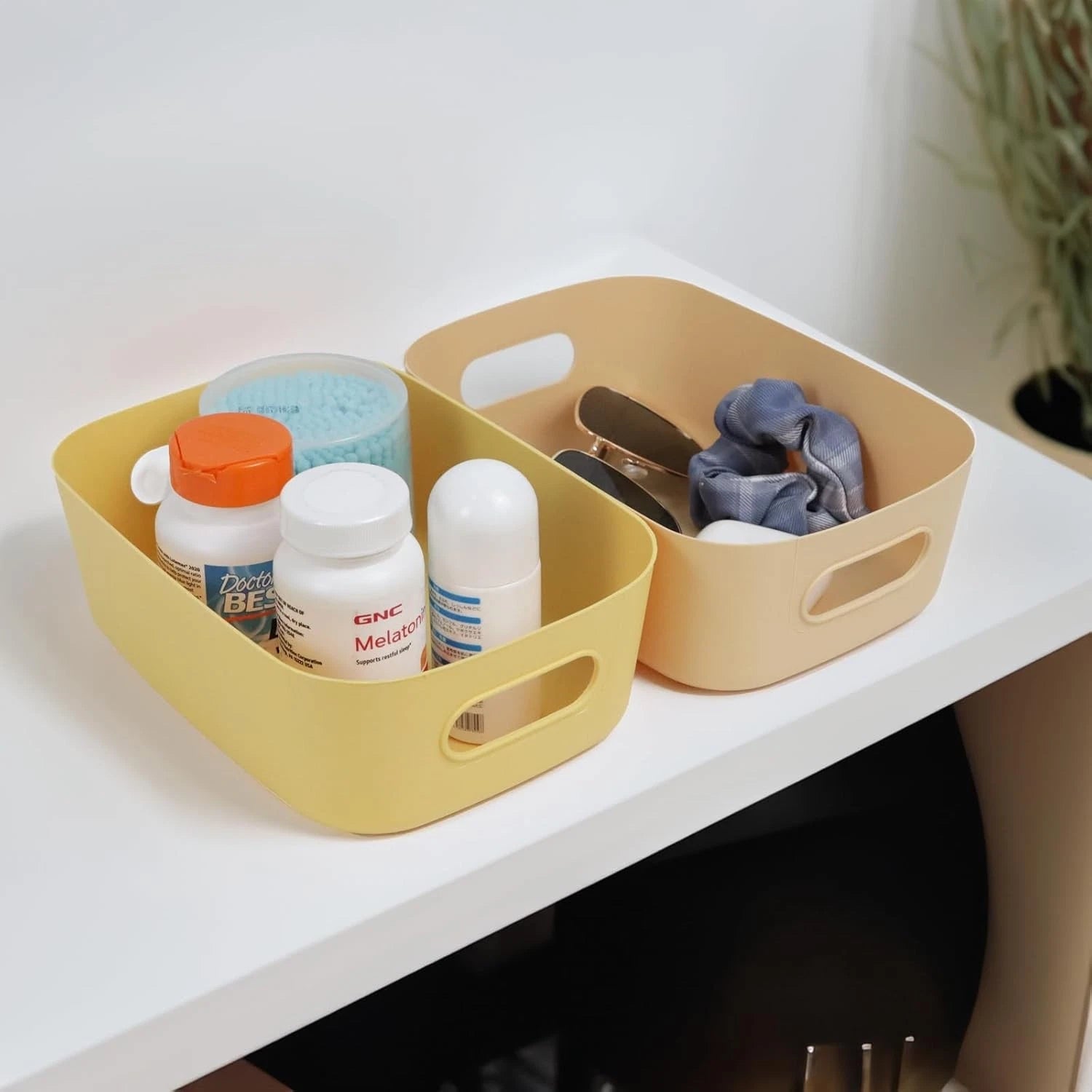 8-piece set of small drawer storage boxes, plastic storage boxes 07FC0E-D4 - KOEEK
