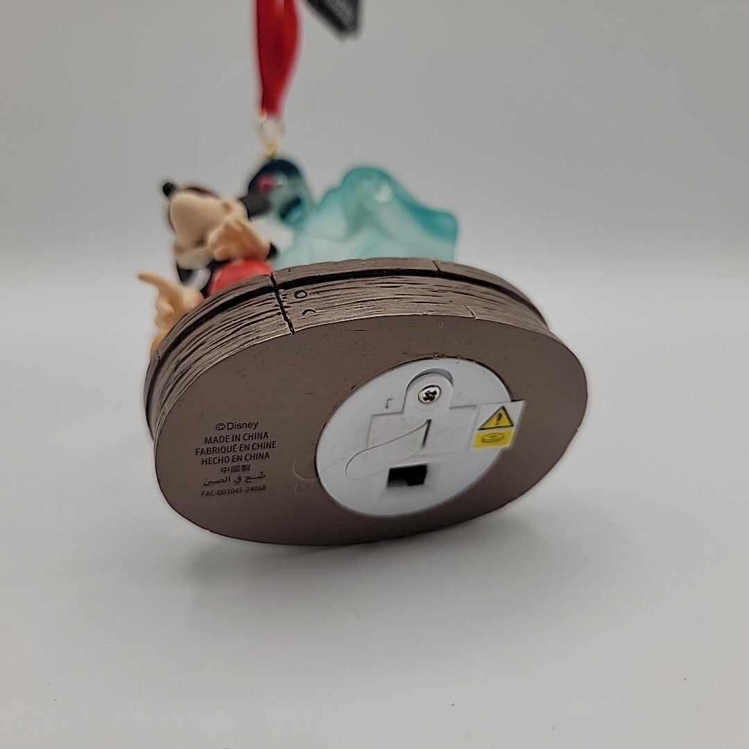 BNWT Disney Lonesome Ghosts - Mickey Mouse and Ghost Halloween Light-Up Ornament DISNEY - KOEEK