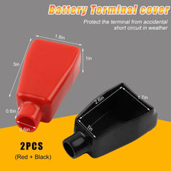 new 2 PCS Battery Terminal Cover, Soft Rubber Positive Negative Insulating 2 07FC0E-D4 - KOEEK