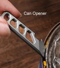 Titanium Alloy Pry Bar Keychain Crowbar Bottle Opener Pendant EDC Multi-Tools 07FC0E-D4 - KOEEK