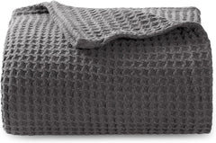 Cot Queen Size Double Bed Blanket-Breathable and Soft,Waffle Weave Blanket 07FC0E-D4 - KOEEK