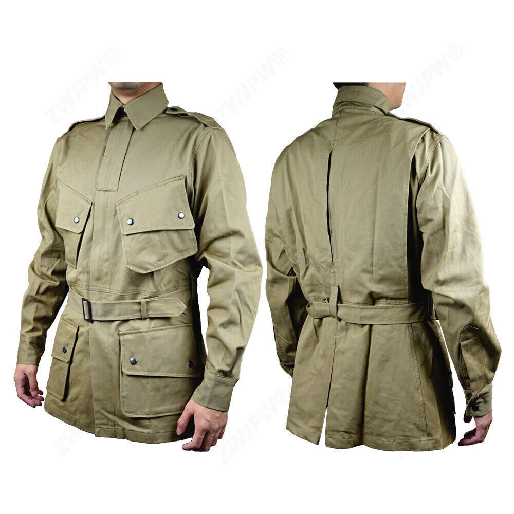 WW2 US 101/82 M42 Paratrooper Airborne Uniform Jacket Replica Men's Coat Top 07FC0E-D4 - KOEEK