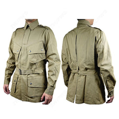 WW2 US 101/82 M42 Paratrooper Airborne Uniform Jacket Replica Men's Coat Top 07FC0E-D4 - KOEEK