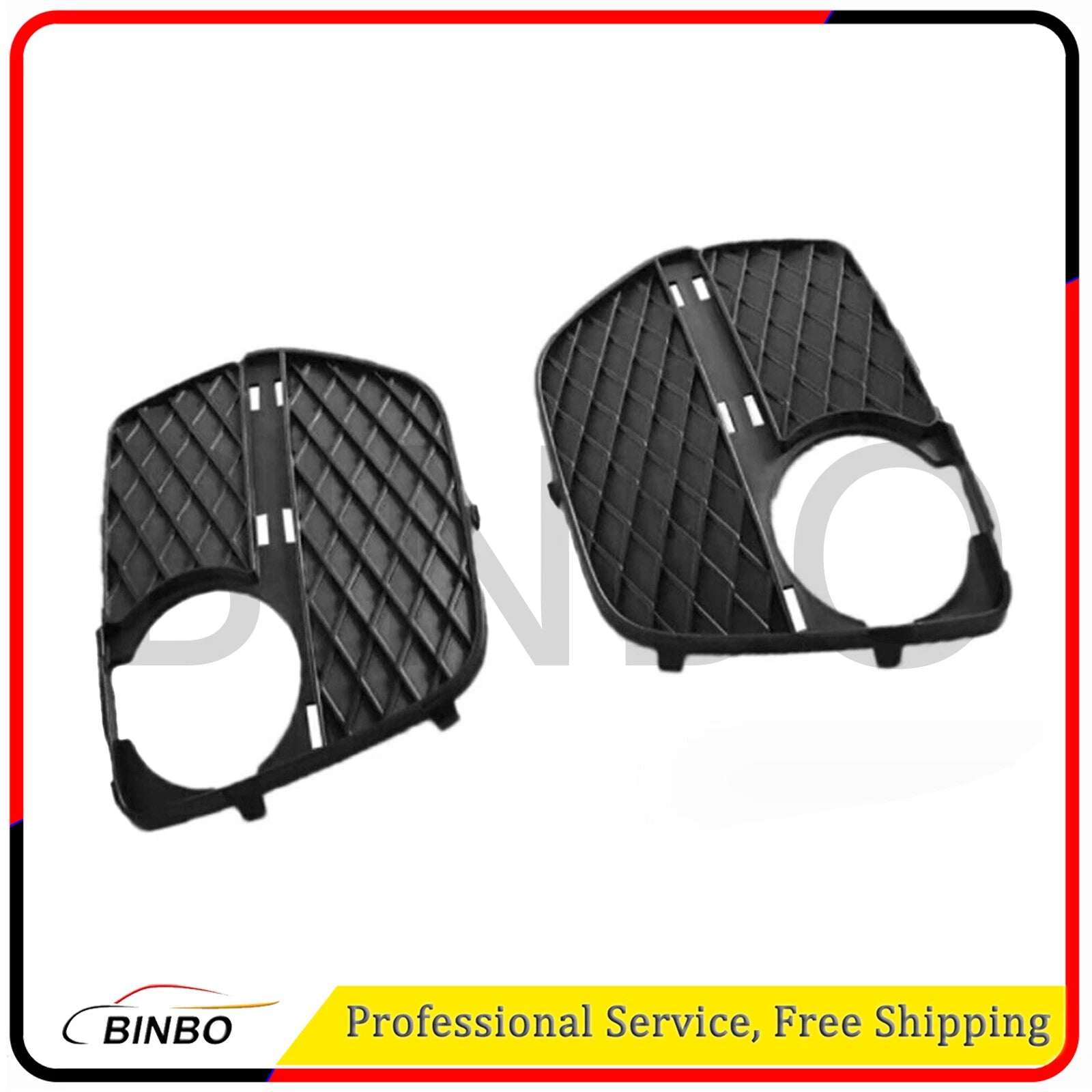 Pair Car Front Bumper Grill Fog Light Grille For BMW X6 E71 2012 - 2014 2013 07FC0E-D4 - KOEEK