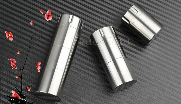 Titanium CNC Waterproof Box Storage Pill Case Sealed Medicine Bottle Container 07FC0E-D4 - KOEEK