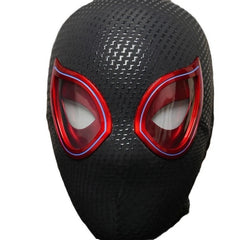 In US! Miles Morales Spider Man Mask Movable Eyes Remote Ring Control Cos Gift 07FC0E-D4 - KOEEK