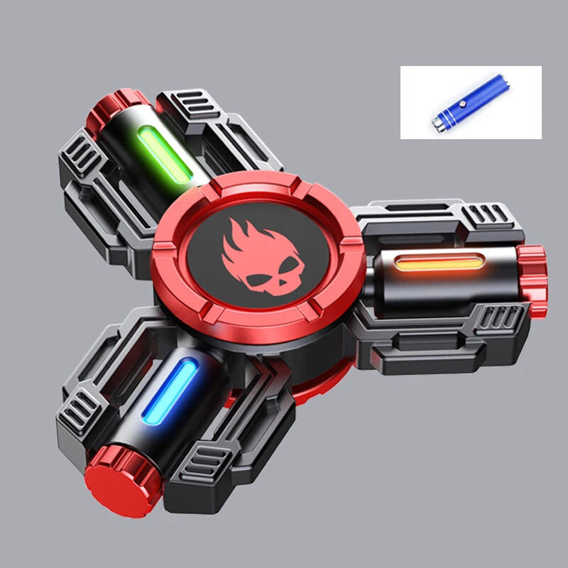 Mechanical Armor Glowing Fidget Spinner EDC Metal Fidget Toys ADHD Hand Spinner 07FC0E-D4 - KOEEK
