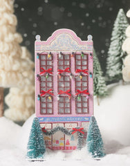 Anthropologie Light-Up Holiday Village Pink Blitzen Bakery Emily Taylor  2024 ANTHROPOLOGIE - KOEEK