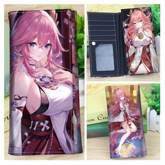 Anime  Yae Miko Purse Long Wallet Anime Cosplay Purse 07FC0E-D4 - KOEEK