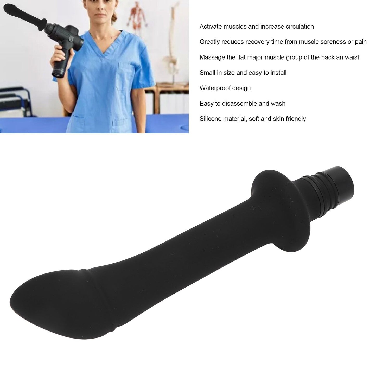 new Fascia Gun Head Attachment Increase Circulation Massage Gun Replacement Head HR koeek - KOEEK